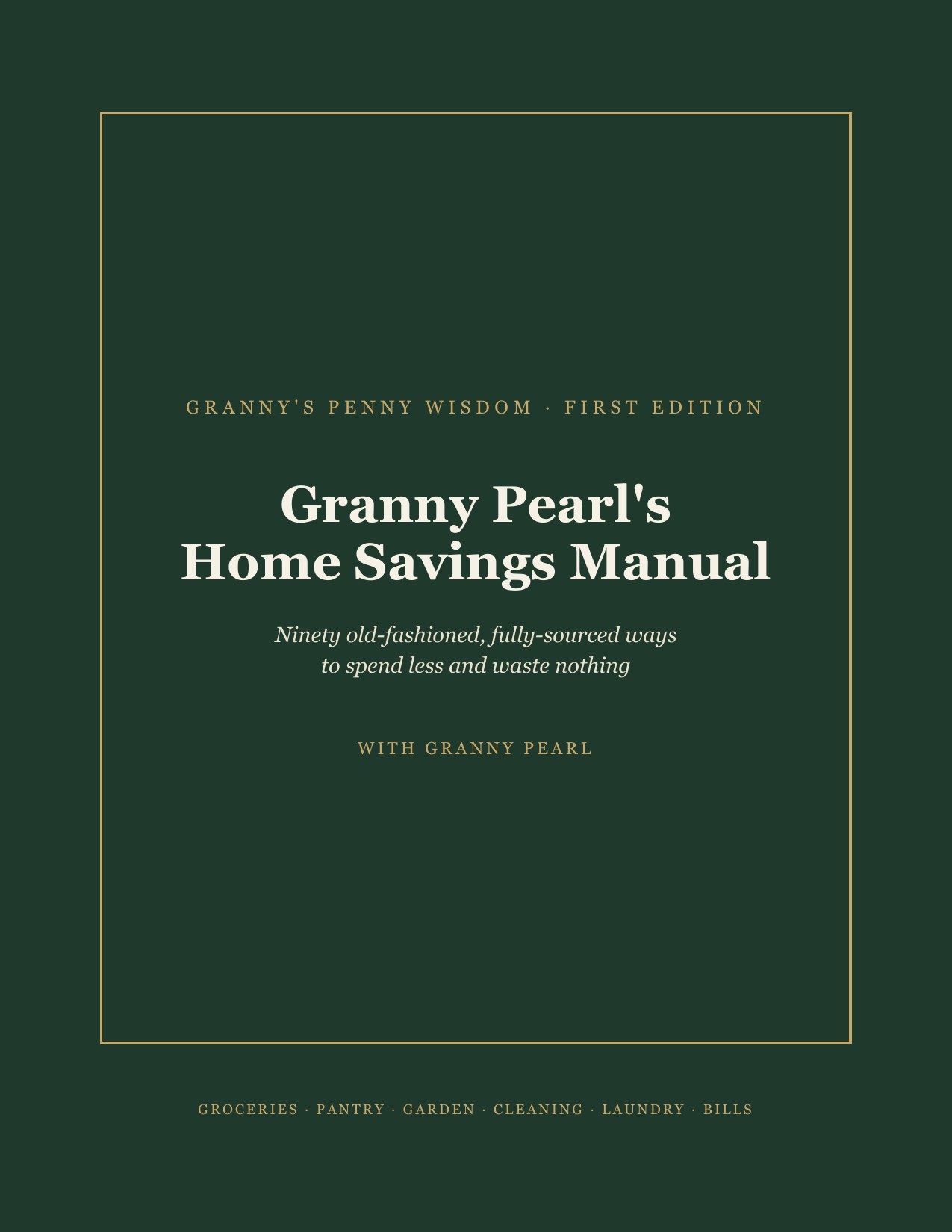 Granny Pearl's Home Savings Manual cover